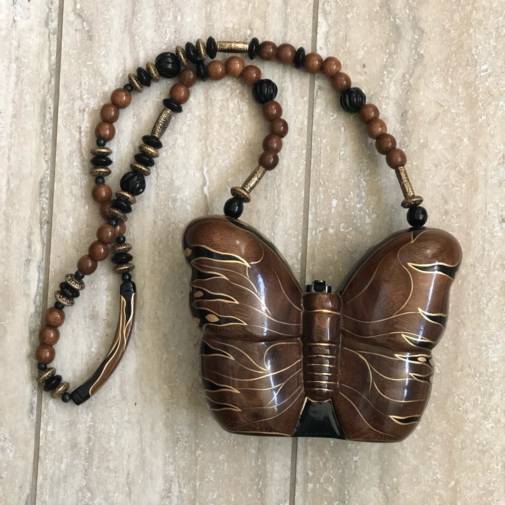 Timmy Woods Mariposa Butterfly Purse W DustBag